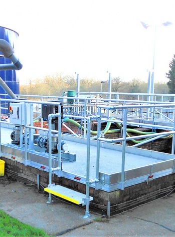 Platform Over Water Treatment Tanks